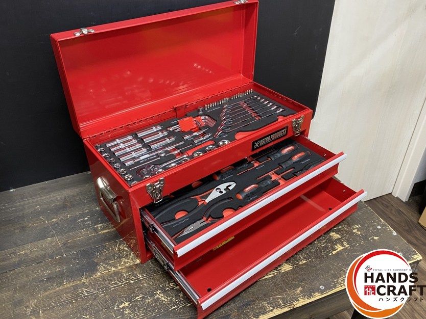 品 ASTRO PRODUCTS アストロプロダクツ TS194 ツールボックス 73点セット モンキーレンチ200mm 超