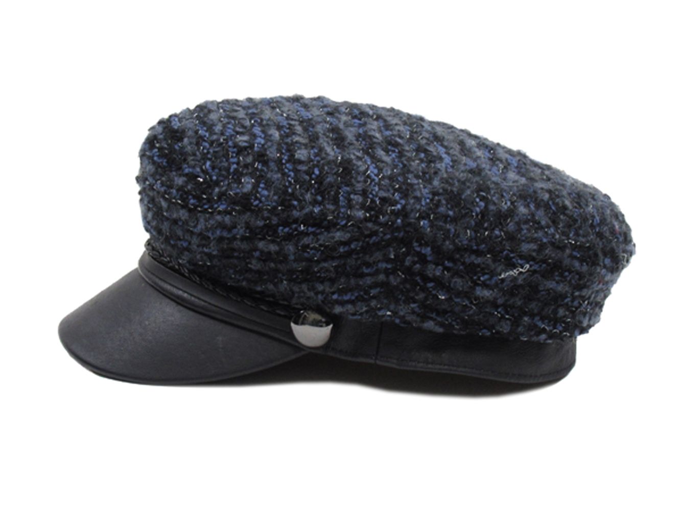 キャスケット ♯O Sサイズ ブラック ブルー レディース