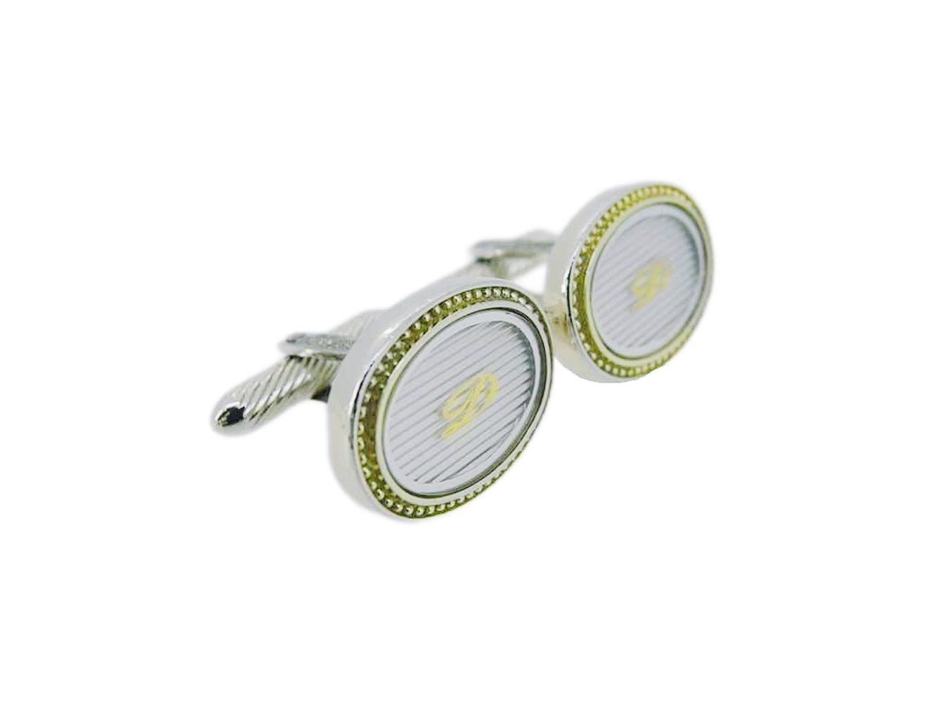 カフス 2アイテムセット Dマーク スウィヴル式 ワニロ式 シルバー ゴールド メンズ