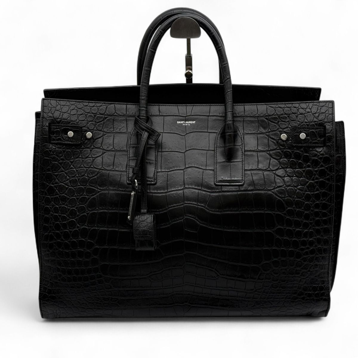 K8728 サンローランパリ サックドジュール クロコ型押し ハンドバッグ