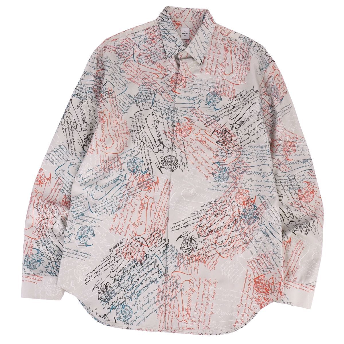 美品 ベルルッティ Berluti シャツ ロングスリーブ 長袖 カリグラフィ