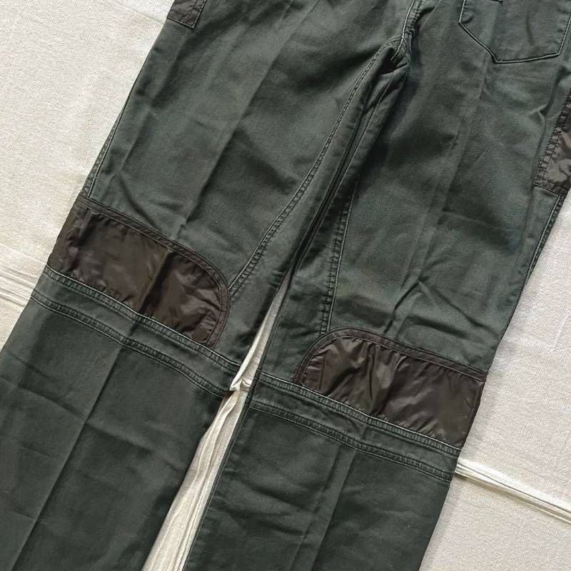 カーゴパンツ カーキ ジッパーポケット付き y2k 平成 ギミック ワーク
