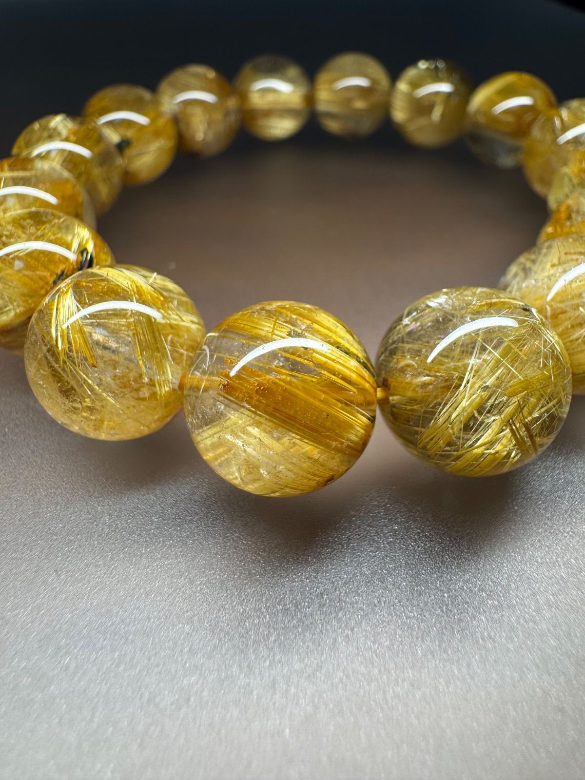  SSS 13 6㎜ ヘマタイトイン 太陽放射タイチンルチル 腕周り18㎝ その他 アクセサリー