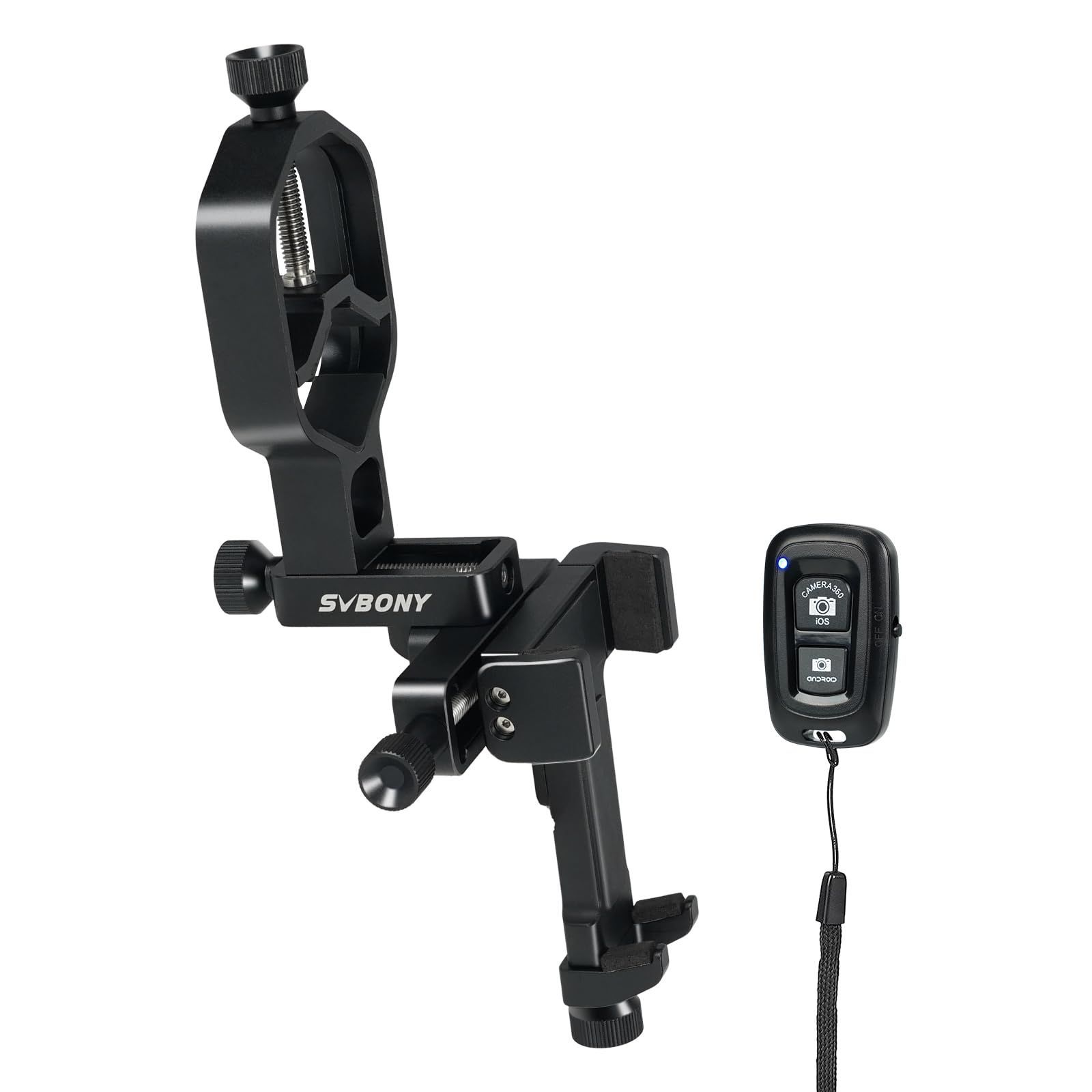 CNC加工 天体望遠鏡 双眼鏡 顕微鏡適用 アルミニウム合金 接眼外径範囲28～48mm ユニバーサルスマホアダプター スマートフォン撮影 使いやすい スマートフォンアダプター 天体望遠鏡 3方向微動調整 望遠鏡用カメラアダプター ユニバー