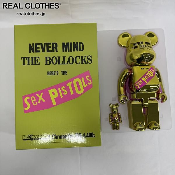 MEDICOM TOYBE RBRICK 24SS Sex Pistols NEVER MIND THE BOLLOCKS セックス ピストルズChrome Ver. - 400