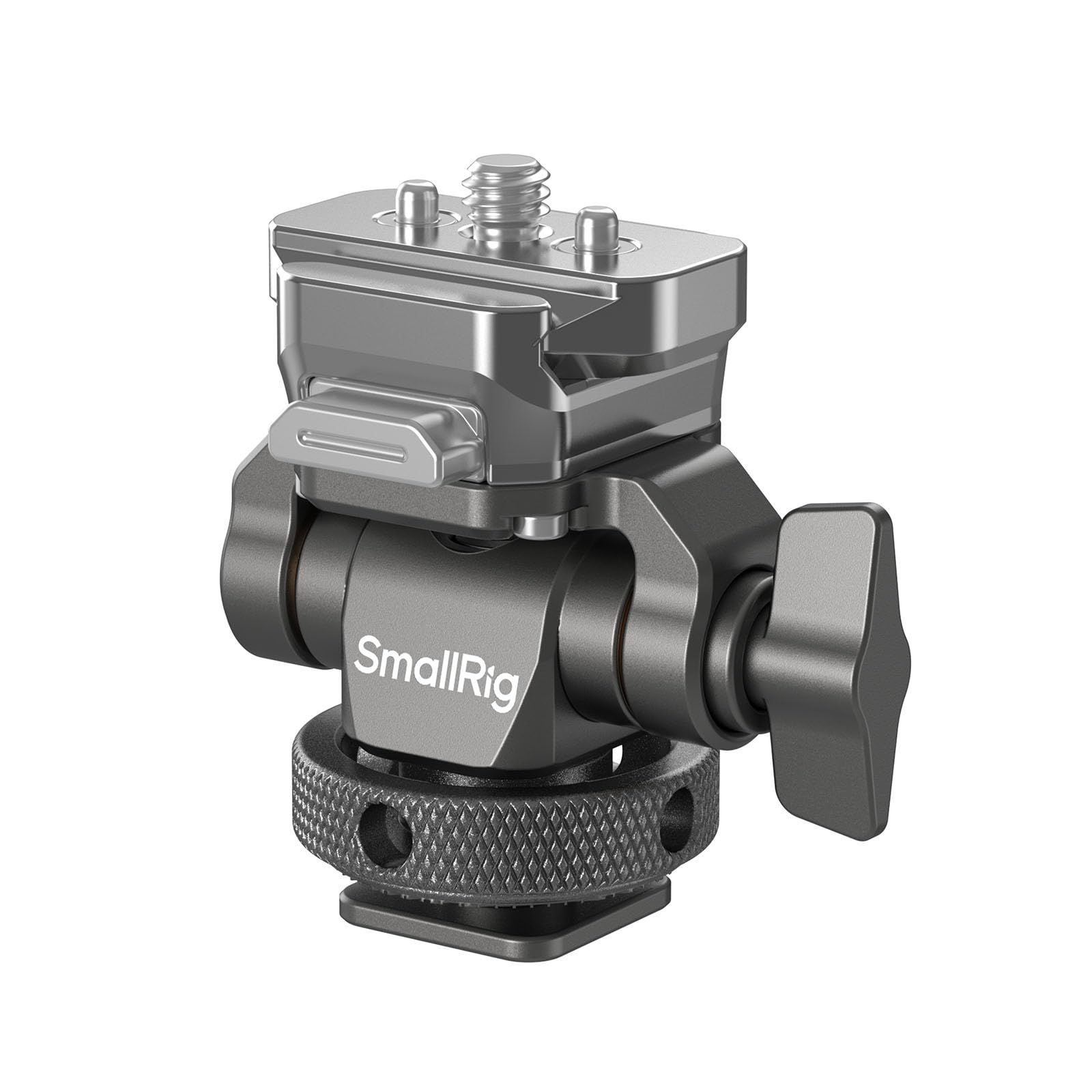 回転および傾斜調整 なモニターホルダー コールドシューマウント 1 4- 20 クイックリリースモニターマウント ネジ デュアルアンチツイスト設計 H21 Ninja V HawkLock 用および V SmallRig モニター用 4888