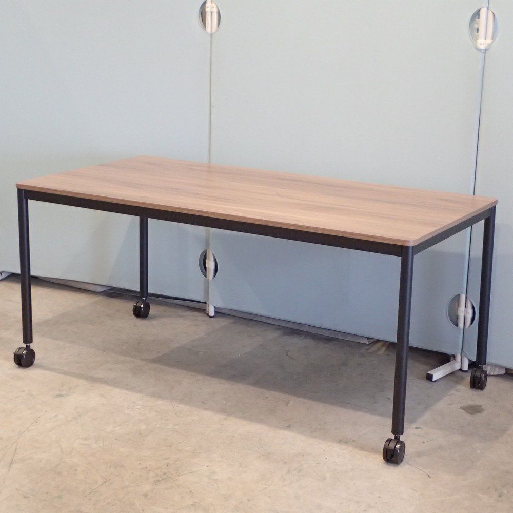 Garage ミーティングテーブル GM 169 C NA BK ウォルナット W 1600 会議テーブル 木目調 EG 19305 オフィス家具