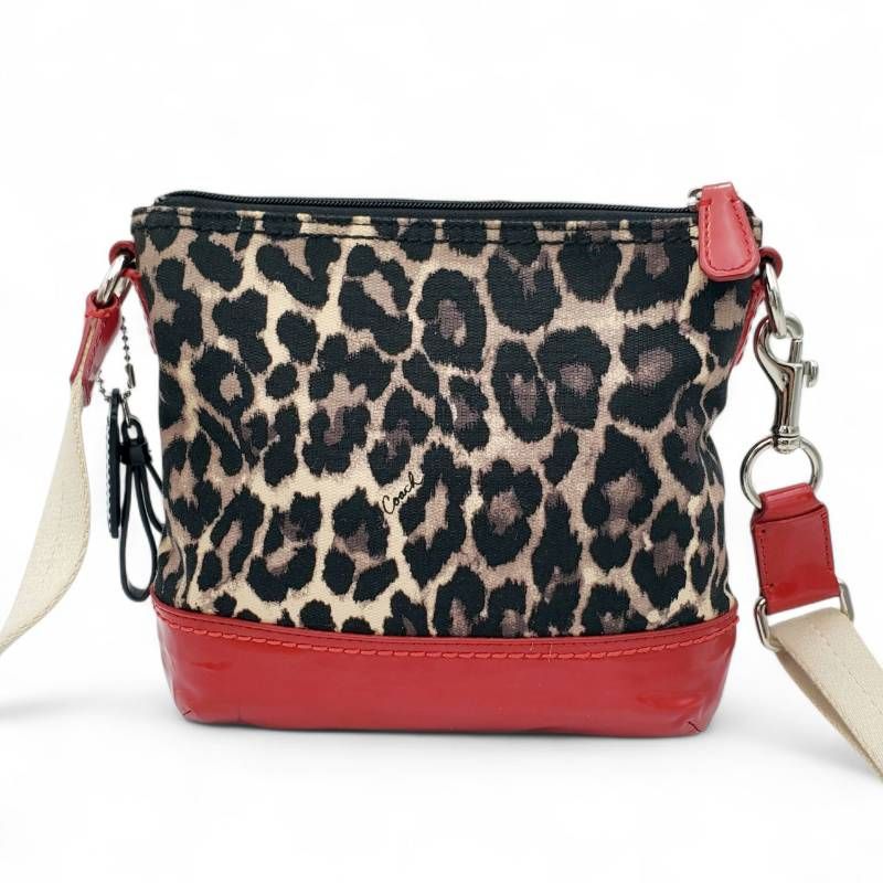 希少美品✨コーチ ショルダーバッグ パッチワーク ハラコ レオパード 希少美品 COACH コーチ ショルダーバッグ パッチワーク ハラコ