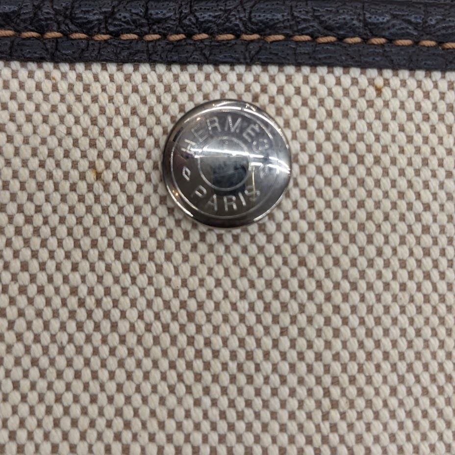  HERMES エルメス トートバッグ ショルダー ガーデンパーティ TPM Tote Party Miniature キャンバス レザー ブラウン系 トートバッグ バッグ