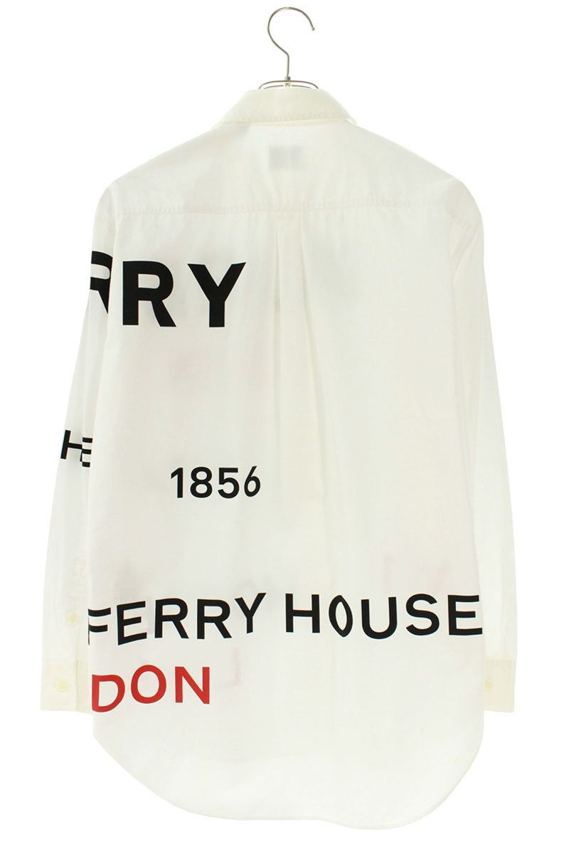 バーバリー レディース　ホースフェリー 　Mサイズ相当 長袖　シャツ ブルー anyfee/大きいサイズ】2way衿付きBIGボウタイシャツ Life Style by