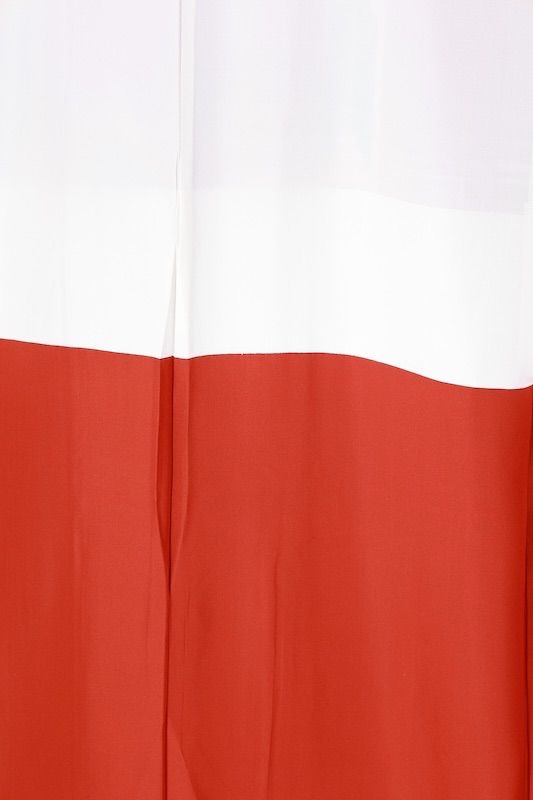  銘仙 赤 グリーン 黄 白 矢絣 B 1132 紬 着物