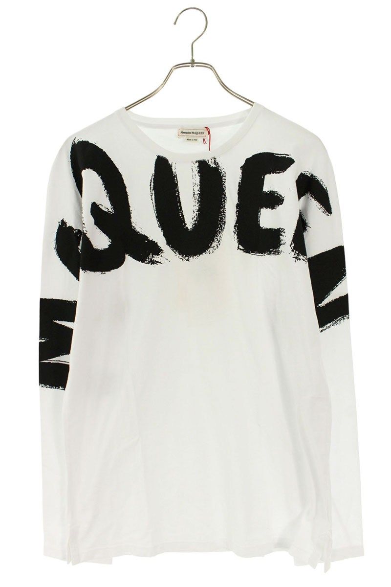 アレキサンダーマックイーン 664426 QRZ89 ロゴ長袖カットソー メンズ