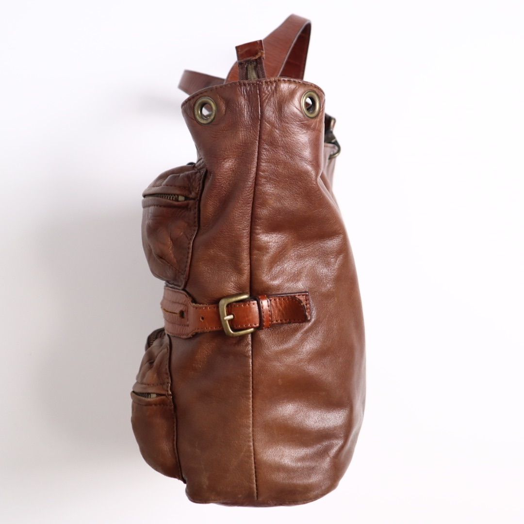 Vintage y2k archive Mulch Pocket design tote bag shoulder bag 本革