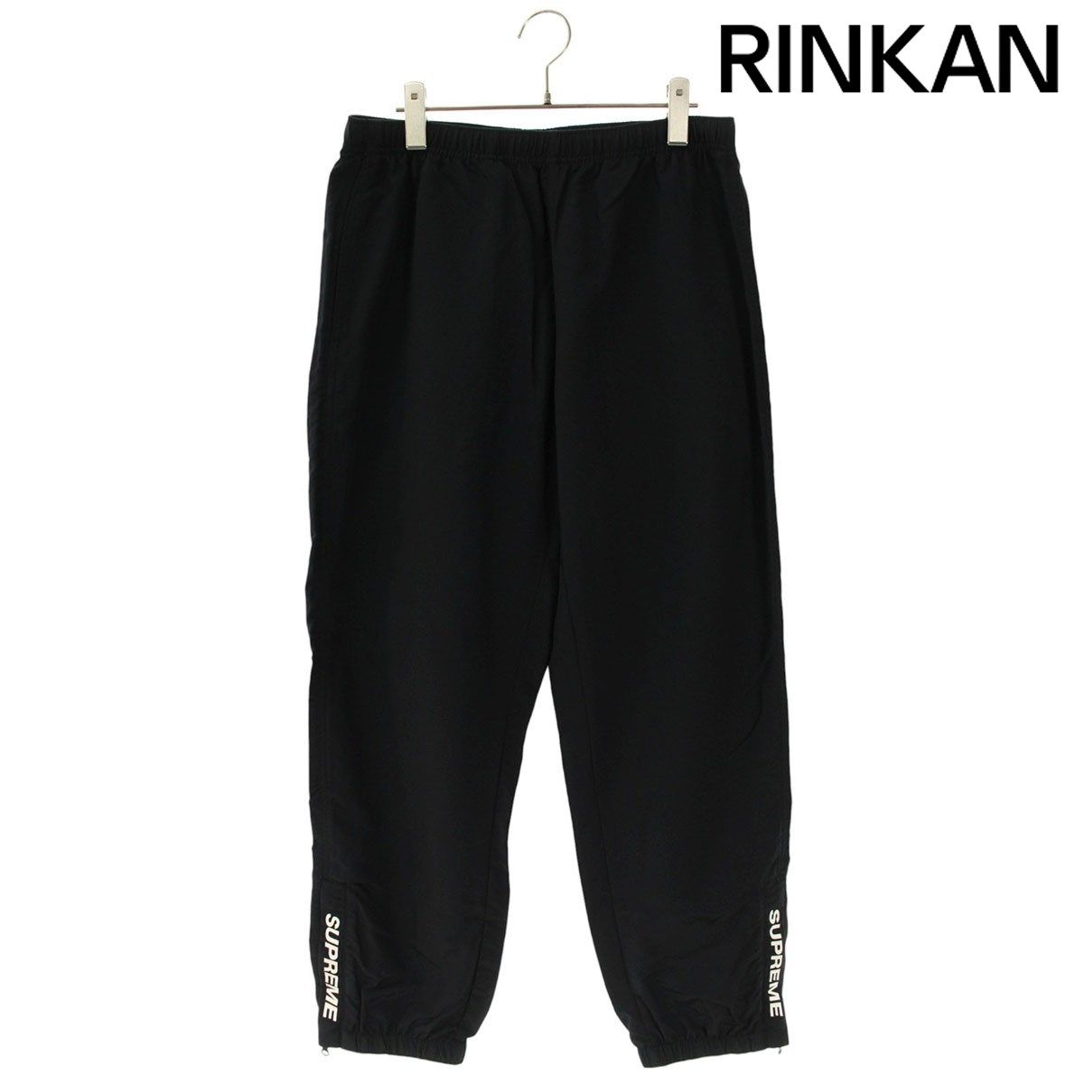 シュプリーム 裾ジップロゴプリントナイロンウォームアップロングパンツ メンズ S