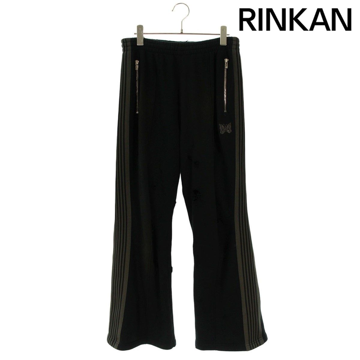 ニードルス QV1580 ダメージ加工トラックロングパンツ メンズ S