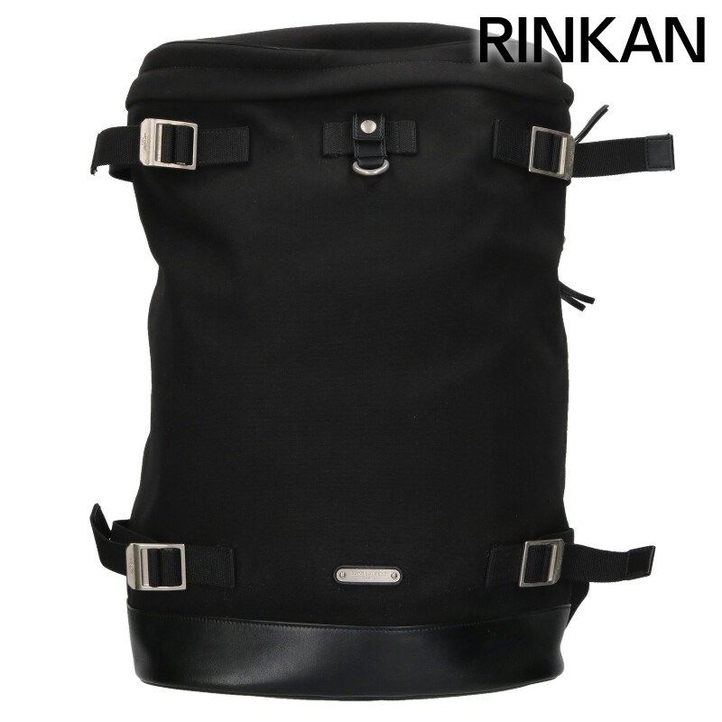 サンローランパリ 481005 リビングトン ベルトデザイン キャンバス バックパックリュック メンズ