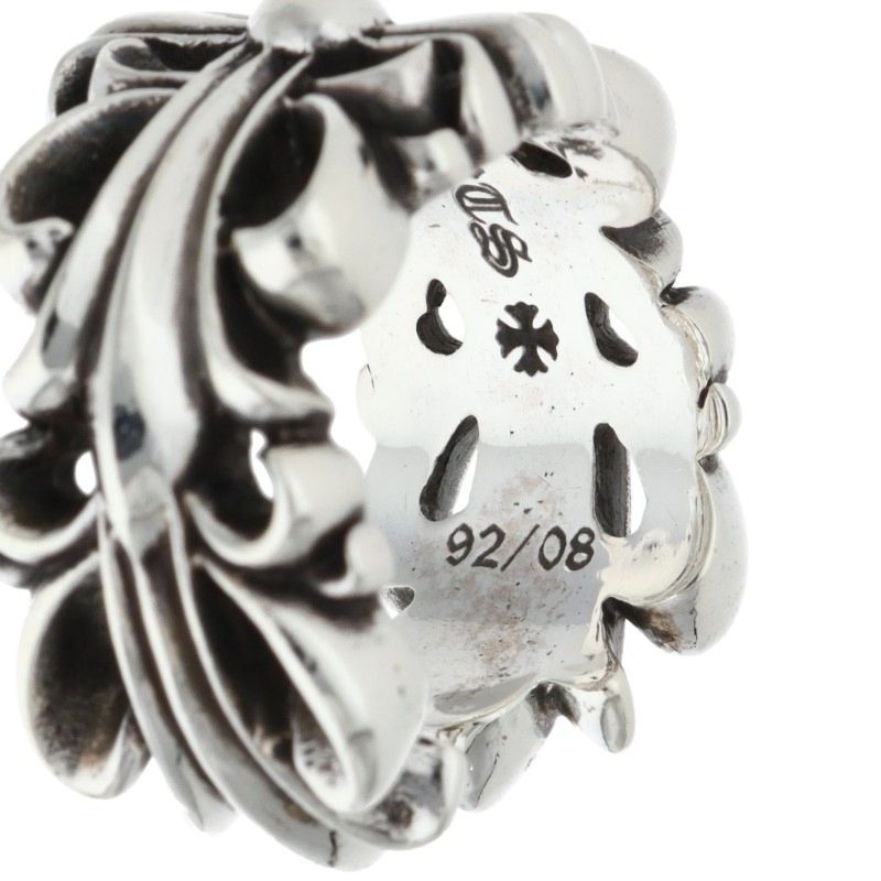  クロムハーツ DBL FLRL CRS ダブルフローラルクロス シルバーリング メンズ 19 5号 リング 指輪 アクセサリー