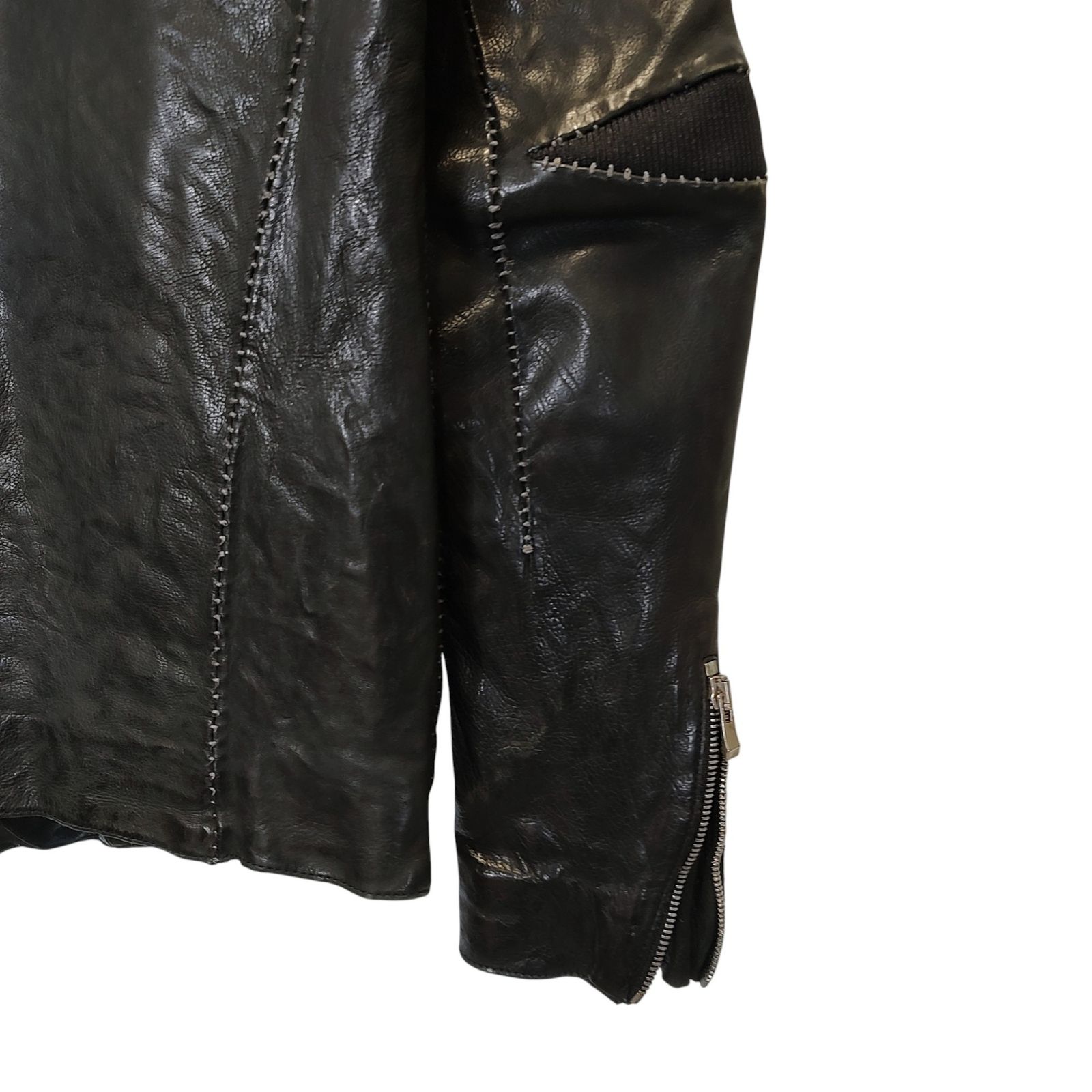 incarnation インカネーション CALF LEATHER ジャージー切替 レザー