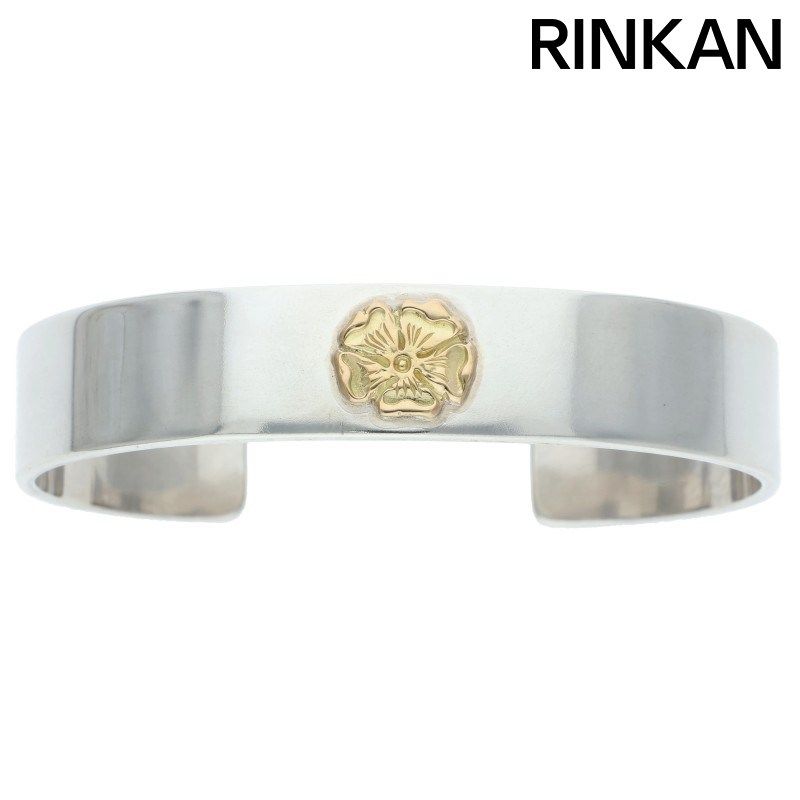 ゴローズ ローズ付き平打ち S ブレスレット メンズ S