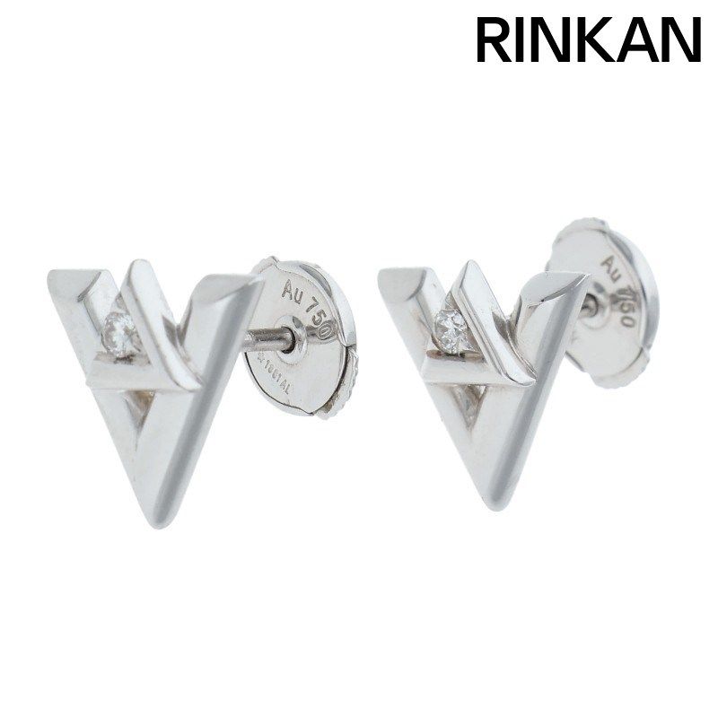 ルイヴィトン Q96970 ヴォルトワン 18KWGダイヤモンドピアス メンズ