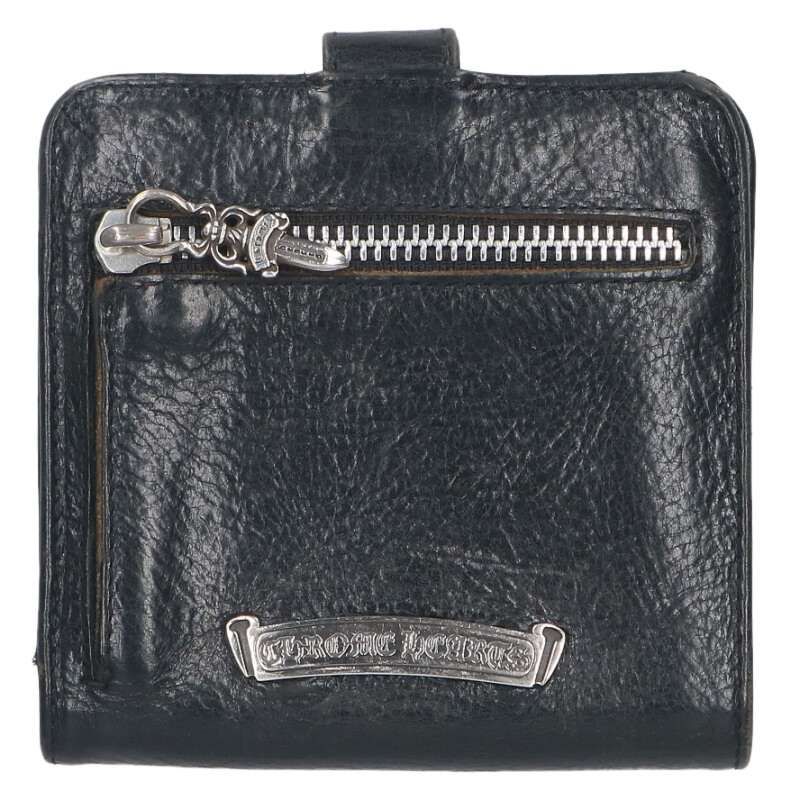 クロムハーツ SQ BTN BILL スクエアボタンビル フラップボタンレザー財布 メンズ MERCADOAVALIA_COM_BR