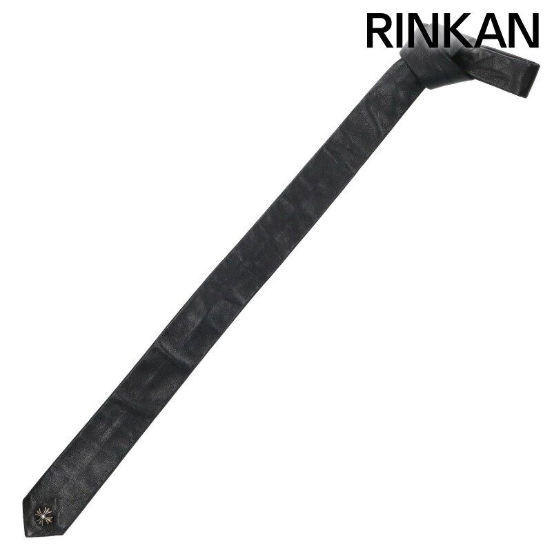 クロムハーツ TIE NEK SKNNY LTHR レザーネクタイ CHプラスモチーフレザーネクタイ メンズ