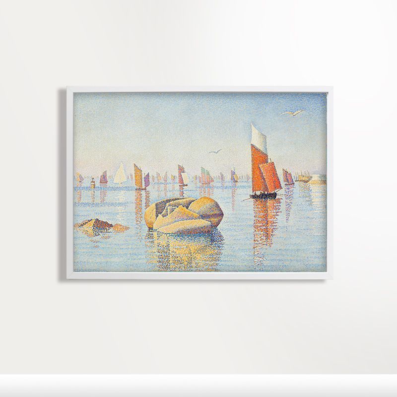 A4サイズ ポール・シニャック ポスター コンカルノー、朝の静けさ