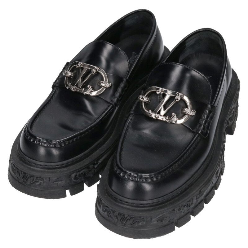 LVロゴローファーシューズ メンズ