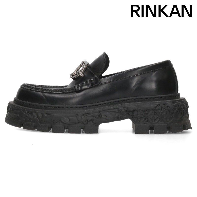 ルイヴィトン LVバロック ライン LVロゴローファーシューズ メンズ 7 5