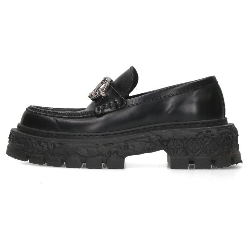 ルイヴィトン LVバロック ライン LVロゴローファーシューズ メンズ 7.5