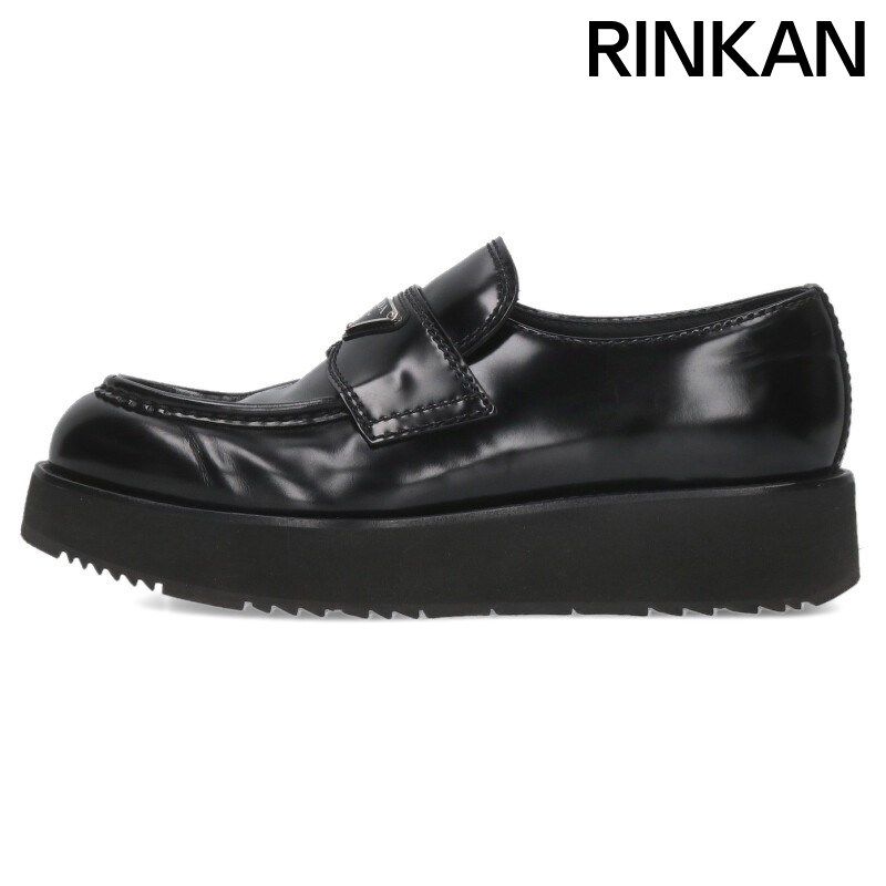 プラダ 2DG147 三角ロゴプレートローファーシューズ メンズ 7