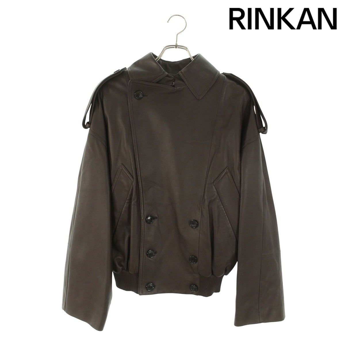 ロエベ S540Y19L74 ナッパラムスキンバルーンレザージャケット レディース 36