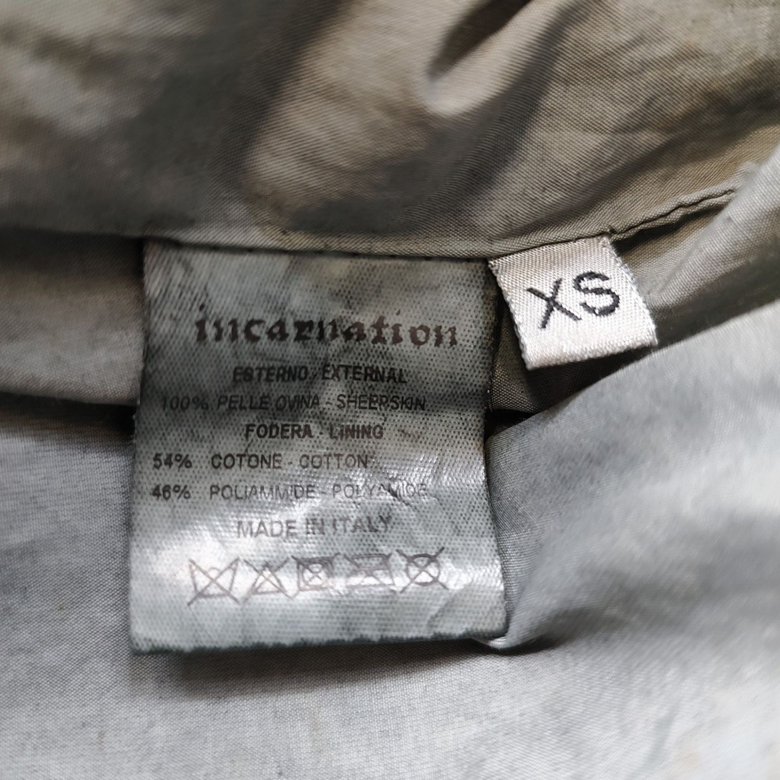 incarnation インカネーション SHEEP LEATHER NO COLLAR ZIP/F MOTO 