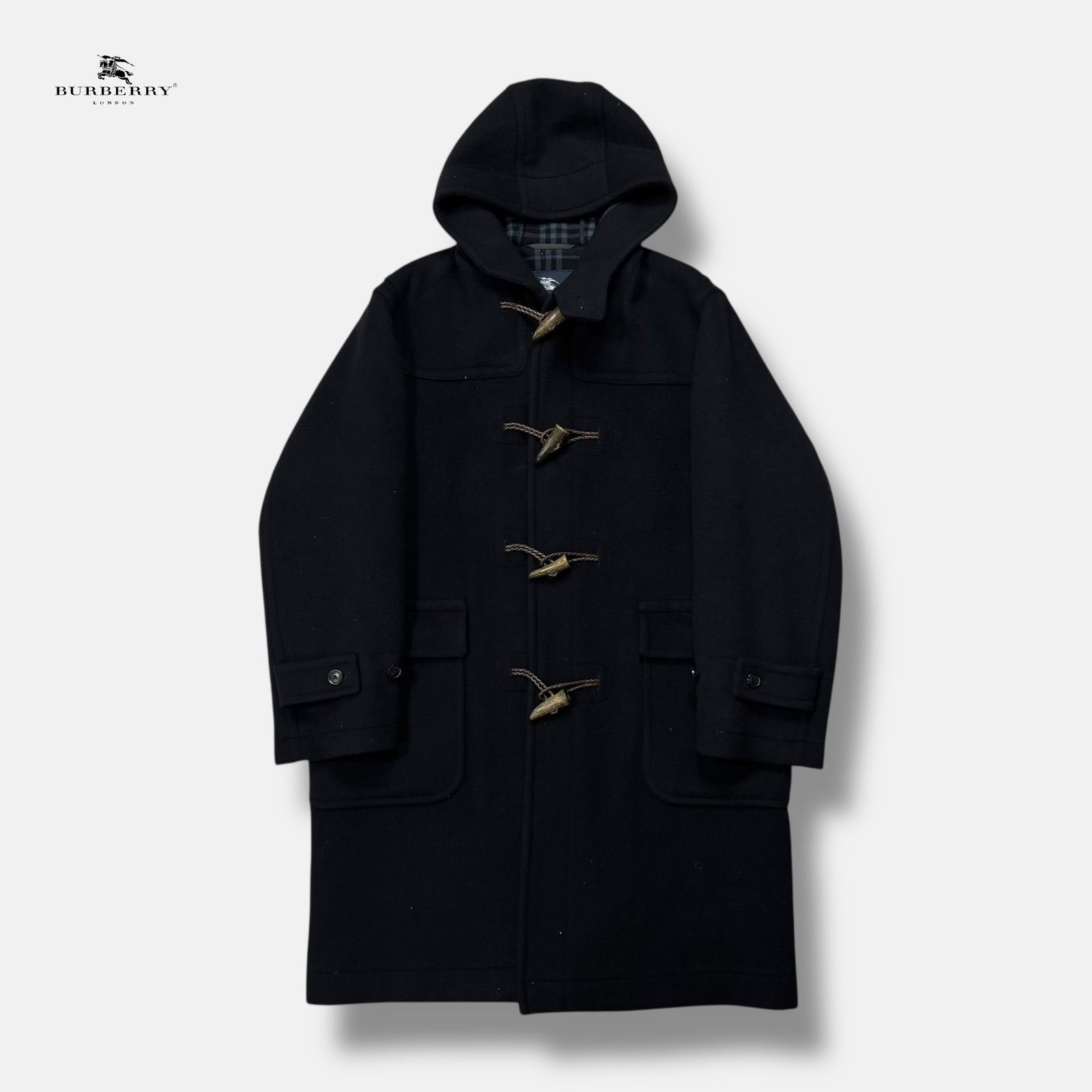 BURBERRY LONDON wool duffle coat ブラック M
