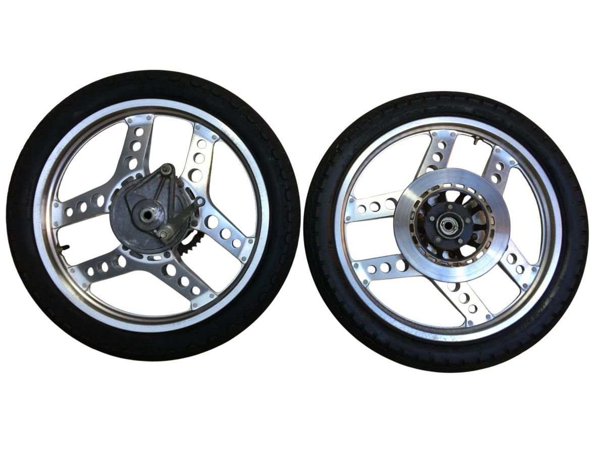 HONDA CB 125 T JC 06 前後 ホイール セット ディスク付 ブーメランコムスター 組み換え 流用 CBX カスタム 2785 Z 4424