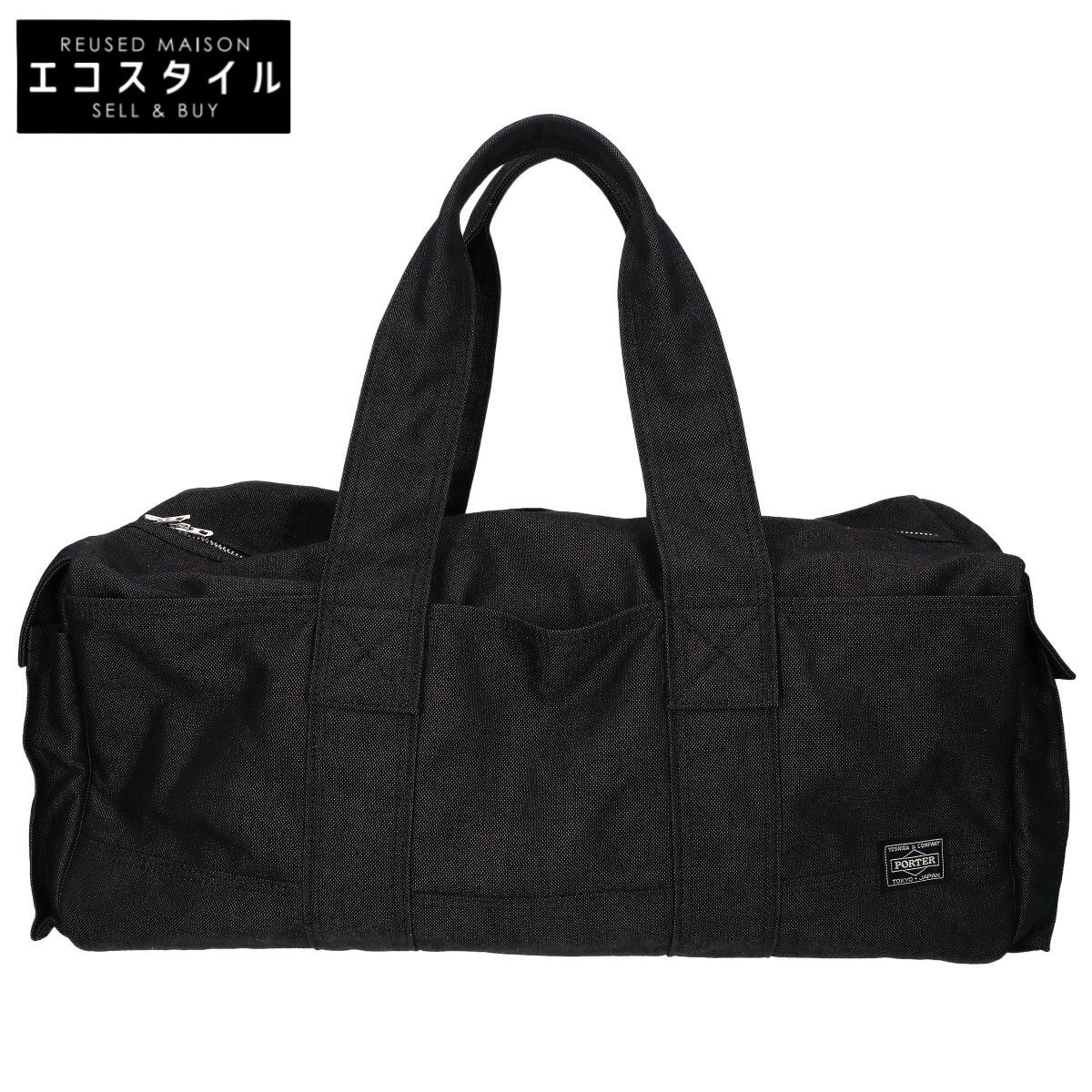 ☆美品☆ PORTER SMOKY ポーター スモーキー ミニボストンバッグ BLK