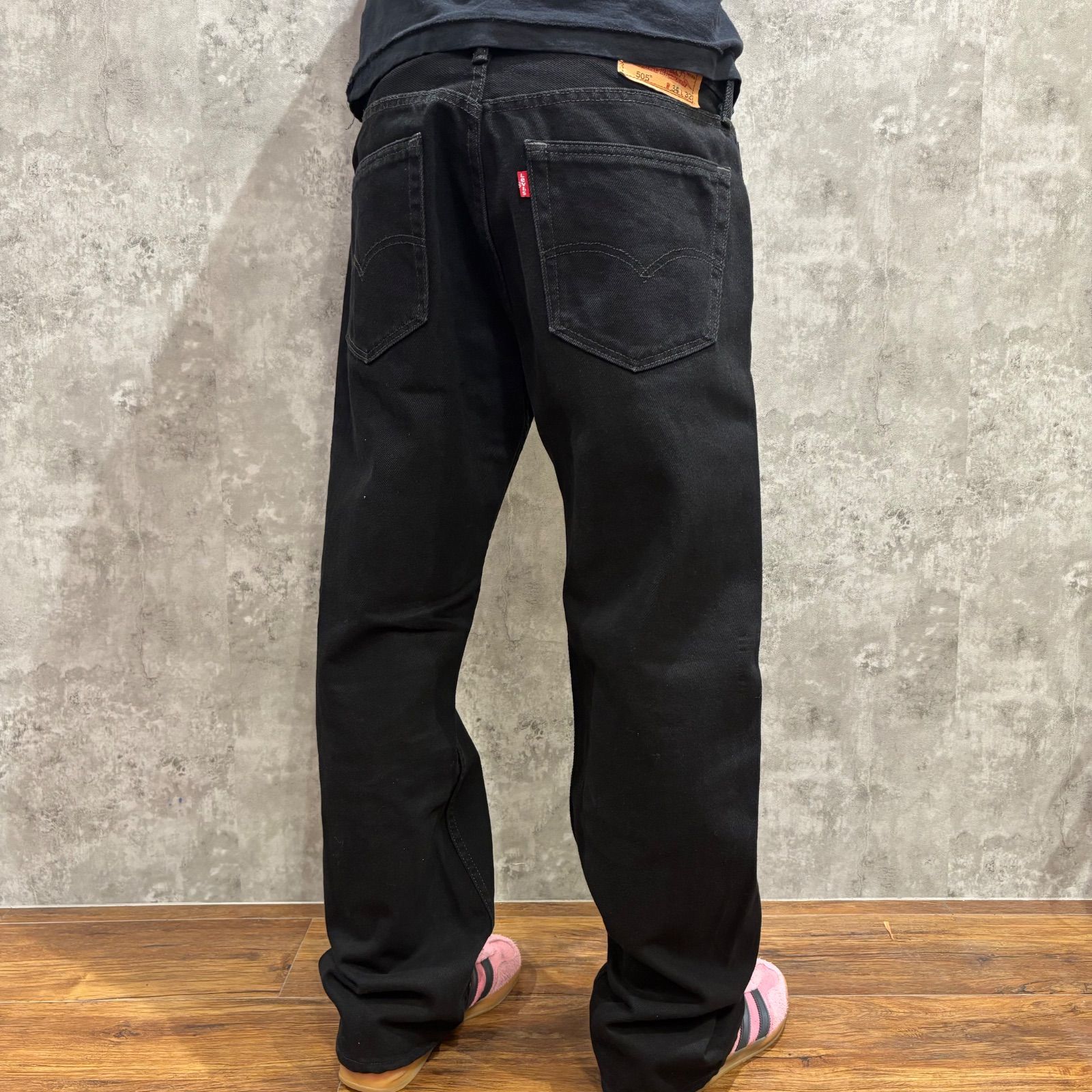 USA古着 LEVI S リーバイス 505 ブラックデニム 00s カジュアル Iライン 34×32