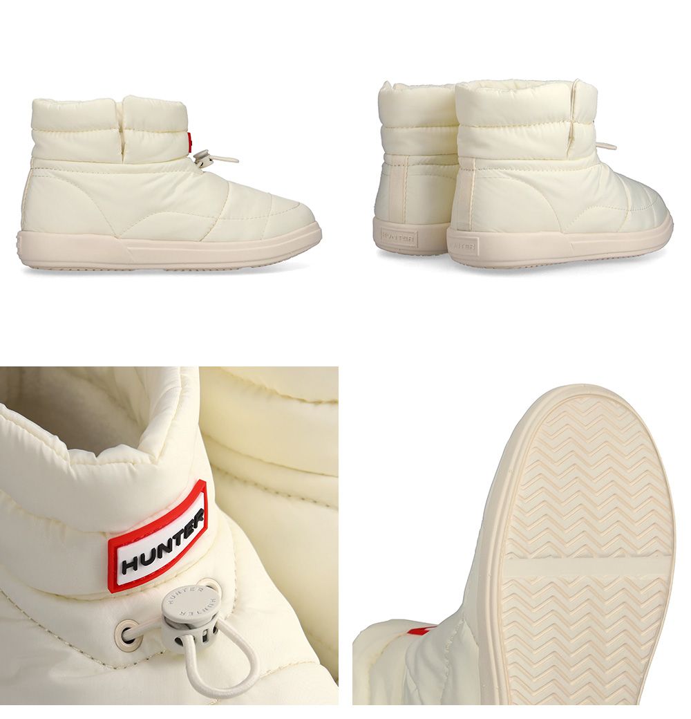 取扱店・ HUNTER ブーツ メンズ レディース イン アウト コージー パフ サイド ベント ブーティー UFS7112WWU ハンター 2025秋冬 室内外両用 スリッパ