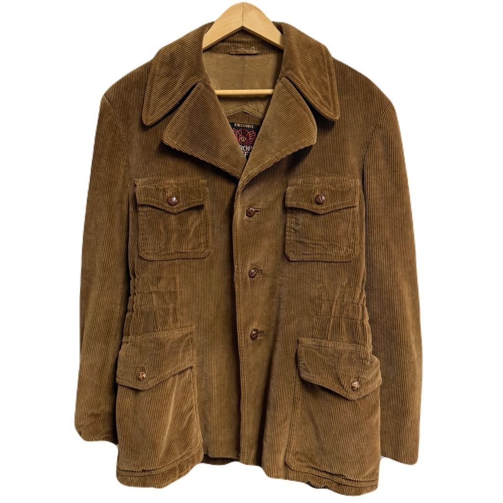 EUROPE CRAFT コーデュロイジャケット サファリジャケット フロントボタン 茶色 ブラウン サイズ40 No.L206 WWW_SMP1DAWEKUDUS_SCH_ID