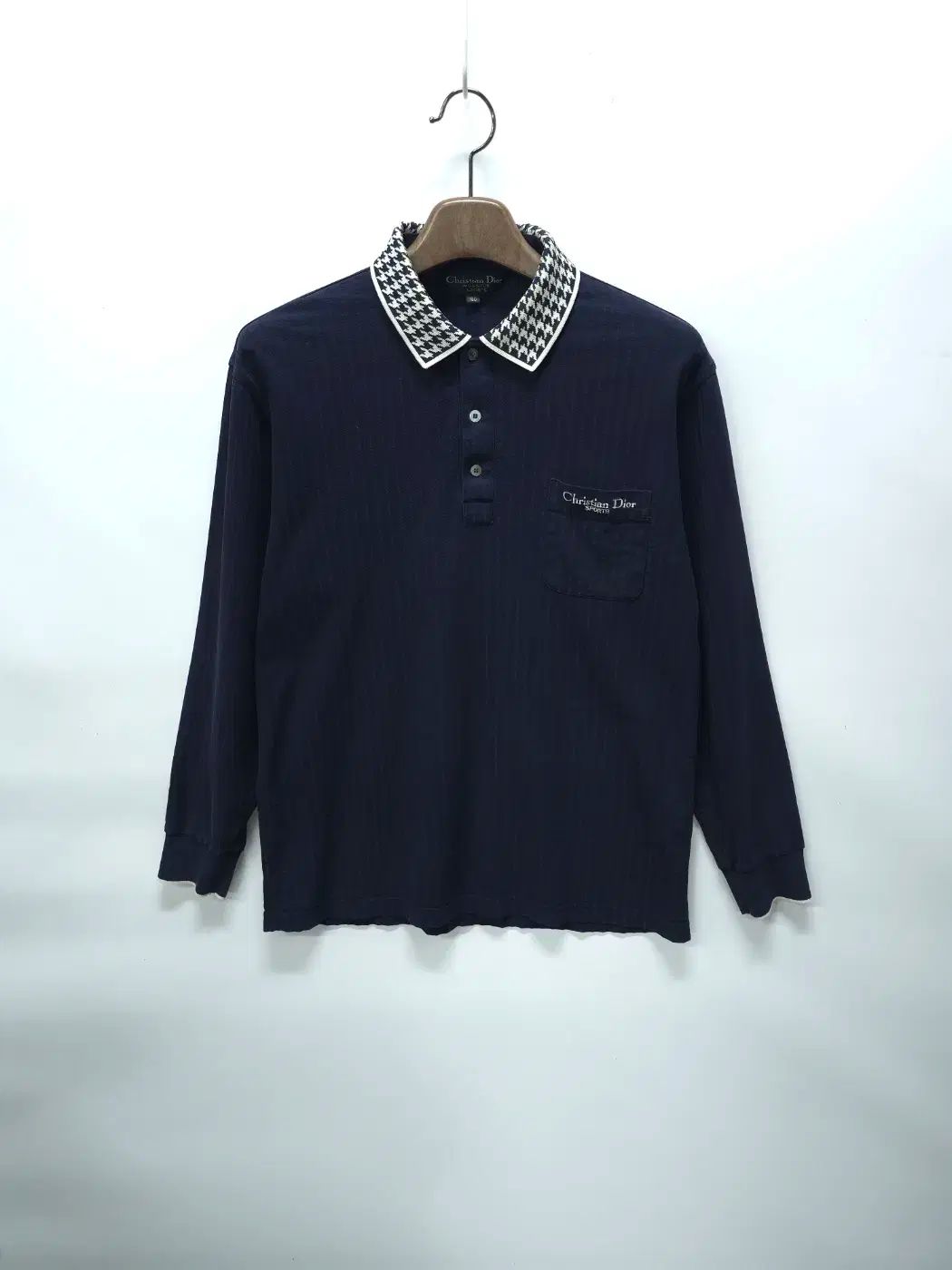 クリスチャンディオール メンズ ハウンドトゥース チェック 長袖 Tシャツ