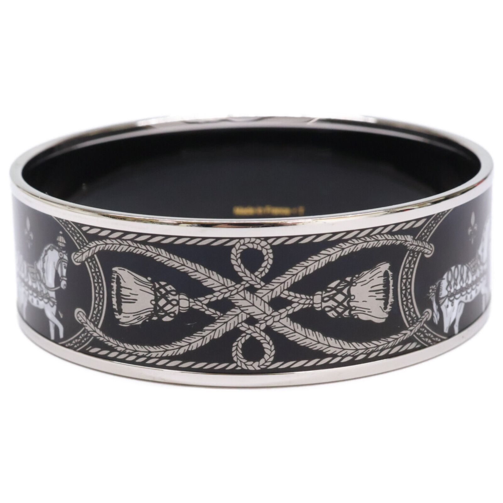 ☆美品☆HERMES エルメス　エマイユGM　バングル / 馬＆ロープ柄 HERMES エルメス 【美品】エマイユGM ホース/ロープ柄 - メルカリ