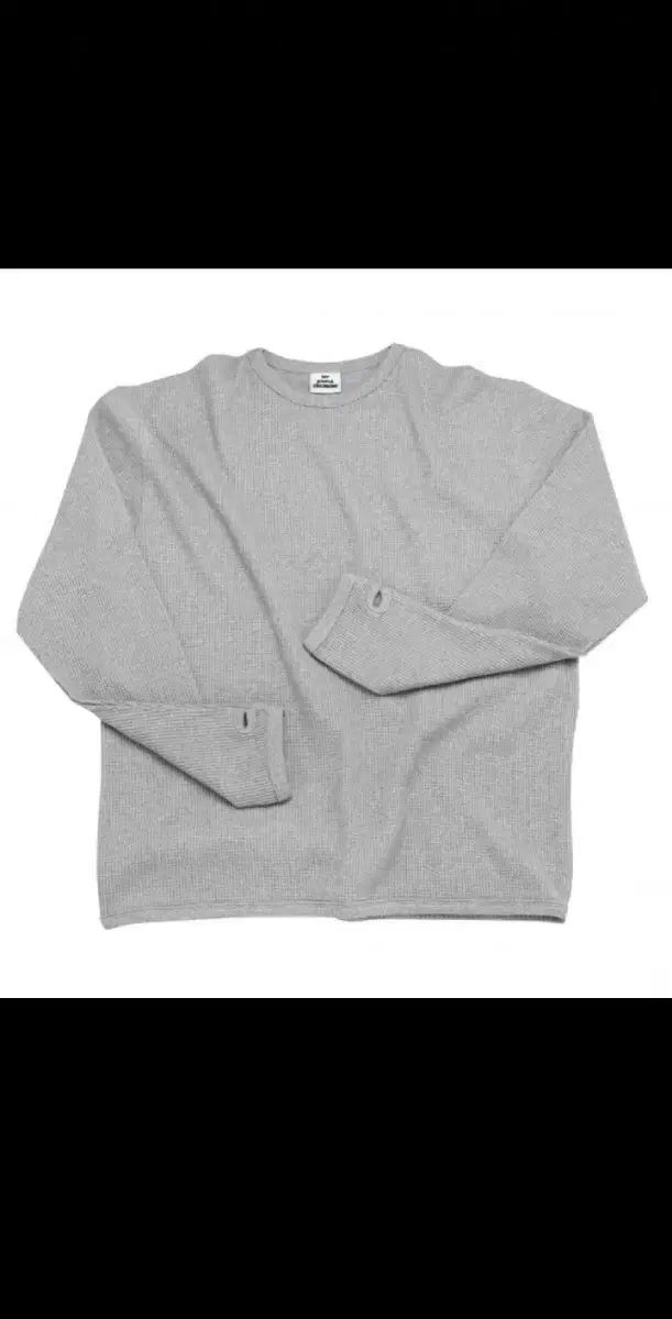 L MJD ワッフル フィンガーホール ロングスリーブ グレー