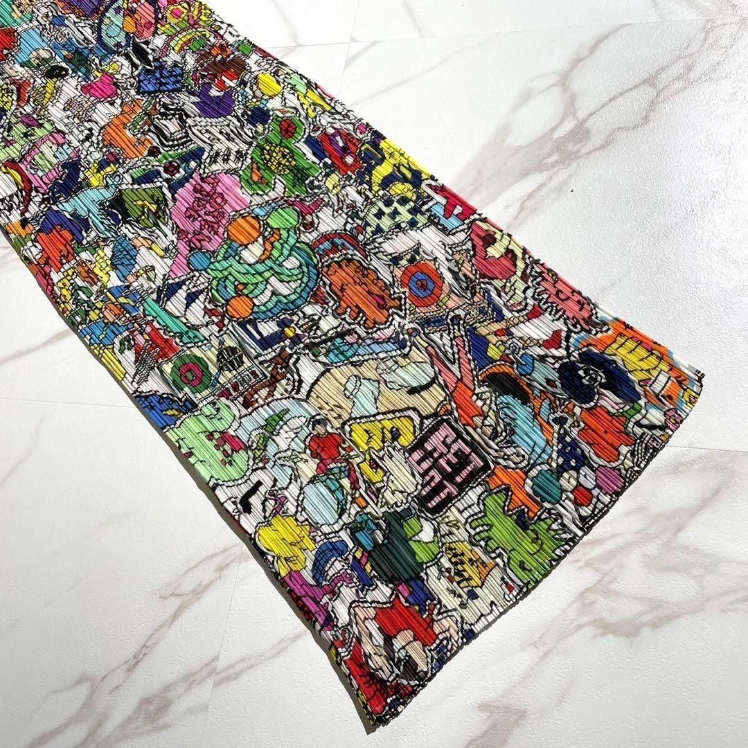 PLEATS PLEASE プリーツプリーズ ISSEY MIYAKE イッセイミヤケ 2025 AW 秋冬 OMNIBUS オムニバス 総柄 プリーツ加工 大判ストール マルチ カラフル レディース メンズ