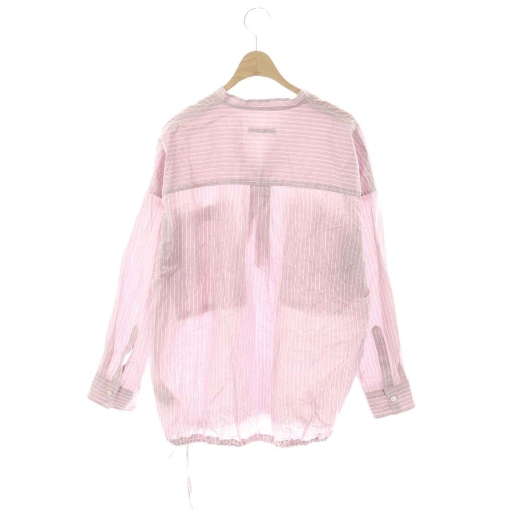 ジャーナル JOURNAL STANDARD 25SS ハードマンズリネン混 スキッパーシャツ 長袖 ピンク ホワイト ES OS