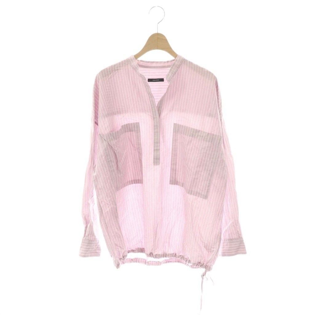 ジャーナル JOURNAL STANDARD 25SS ハードマンズリネン混 スキッパーシャツ 長袖 ピンク ホワイト ES OS