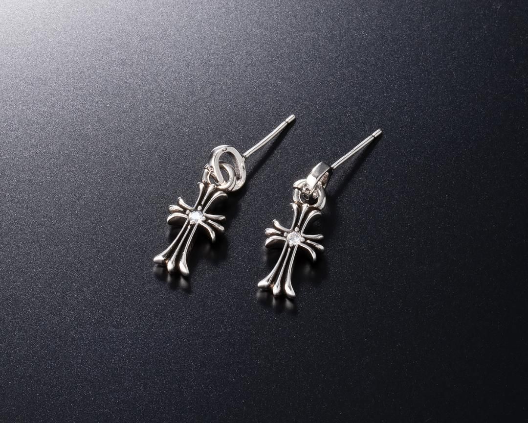 シルバー925 クロス型ピアス 唐草 シルバー 銀 両耳用 CZ ベビーファット Amazon | [silver KYASYA]シルバー925 メンズピアス クロス 十字架