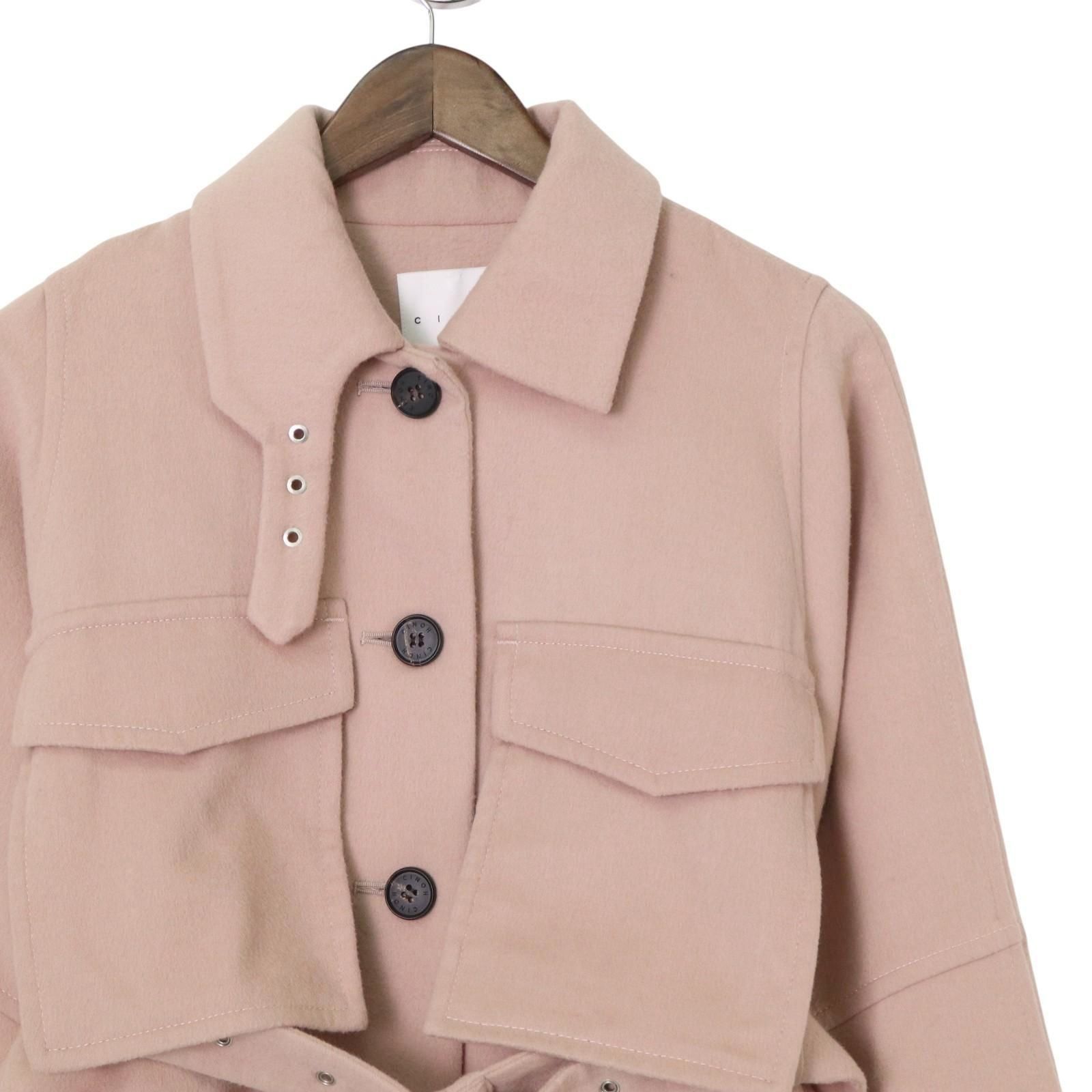 CINOH チノ ウールビッグポケットショートコー卜＊ - メルカリ