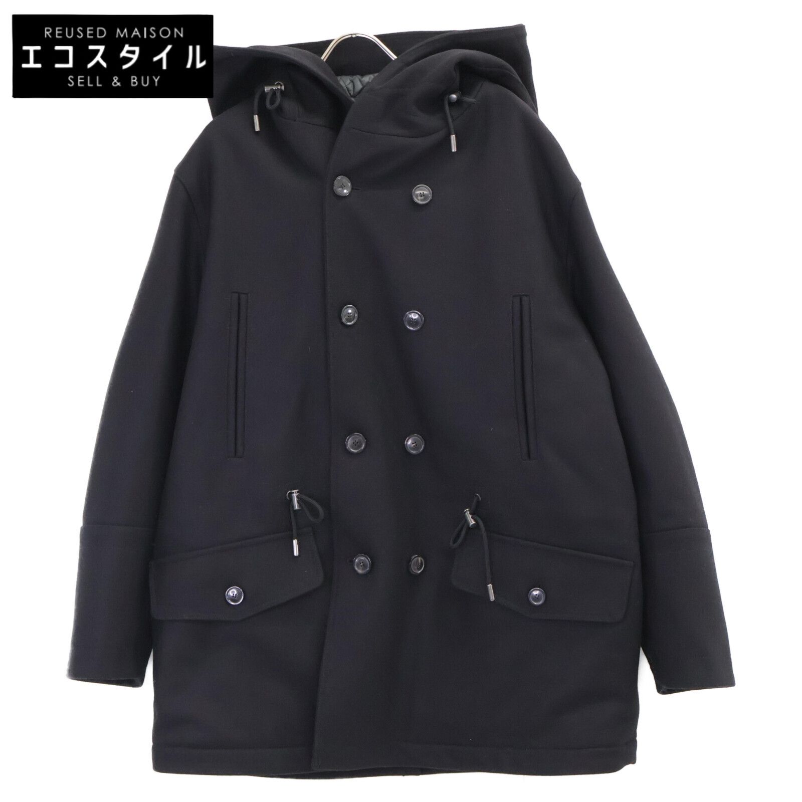 DIESEL BlackG ディーゼルブラックゴールド ウール フーディメルトンコート 48