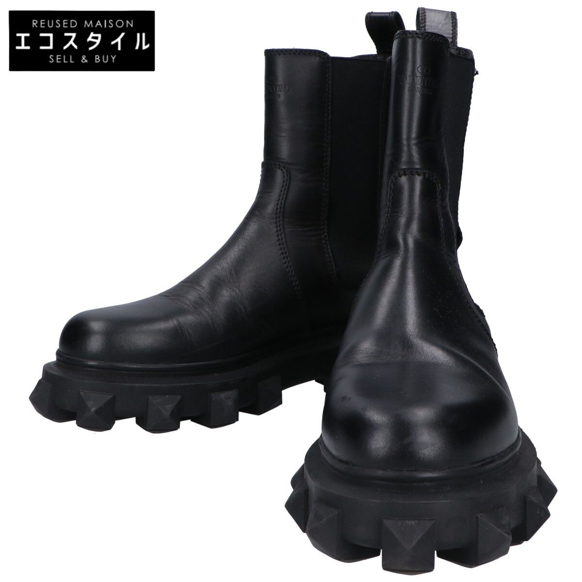 VALENTINO ヴァレンティノ B2F25XY ロックスタッズソール サイドゴアブーツ 44