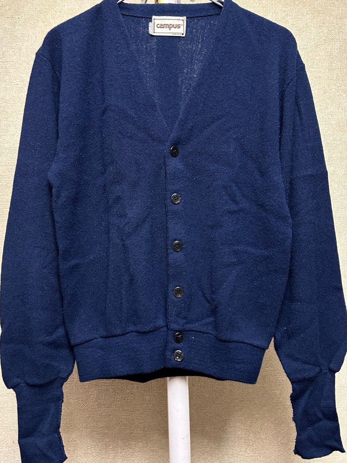 80年代タグU.S.A.製名門CAMPUSカーディガン黄金サイズMEDIUM